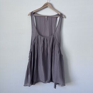 Elan Women's Maeve Tank Top Lightweight Lagenlook Medium Oversize Minimalist